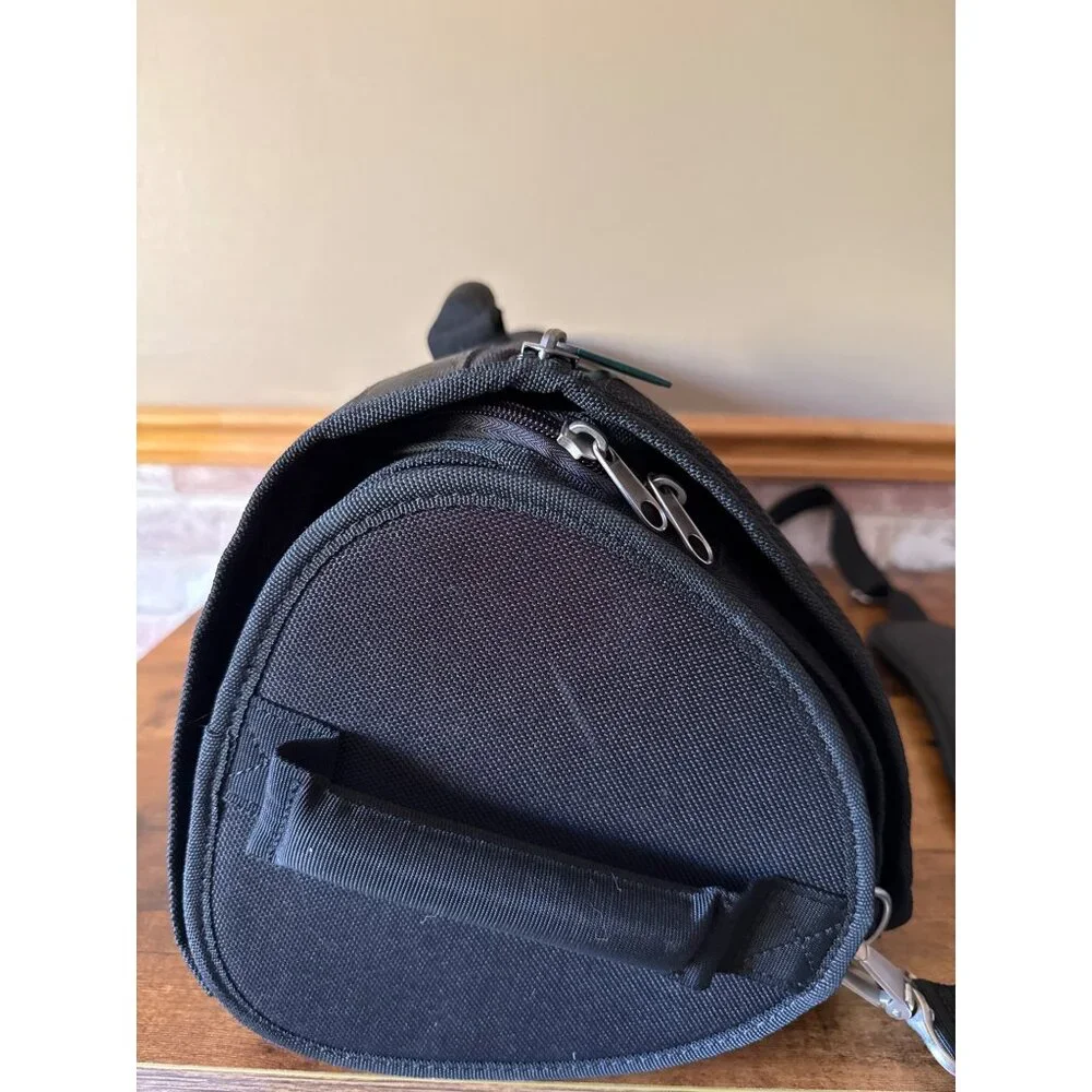 Jos A Bank Black Padded Roll Up Luggage Case & Garment Bag With Shoulder Strap